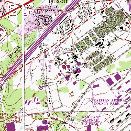 Topographic Map of Johnson Learning Center, NJ