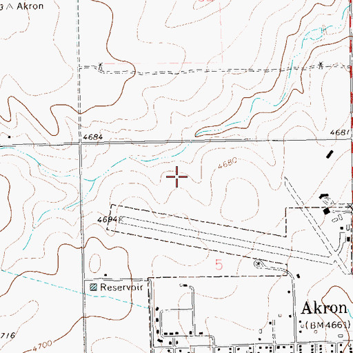 Topographic Map of Colorado Plains Regional Airport, CO