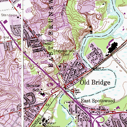 Topographic Map of Nativity of Our Lord Byzantine Church, NJ