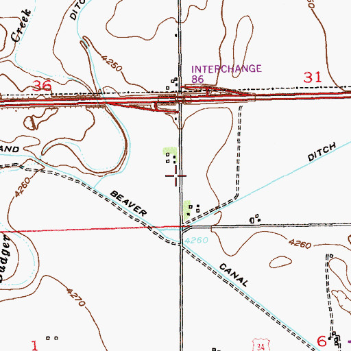 Topographic Map of Fremont Butte Heliport, CO