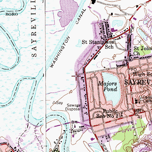 Topographic Map of Saint Peter and Saint Paul Russian Church, NJ