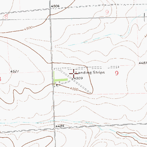 Topographic Map of Gebauer Airport, CO