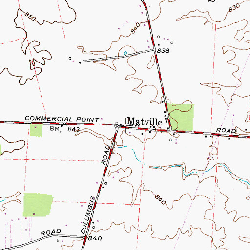 Topographic Map of Matville Post Office (historical), OH
