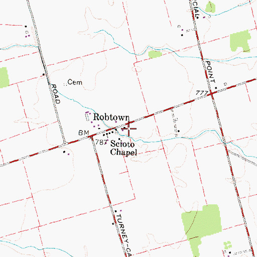 Topographic Map of Robtown Post Office (historical), OH