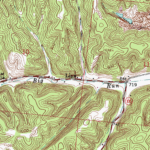 Topographic Map of Linn Post Office (historical), OH