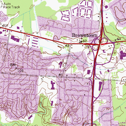 Topographic Map of Alan B Shepard Elementary School, NJ