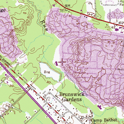 Topographic Map of M Scott Carpenter Elementary School, NJ