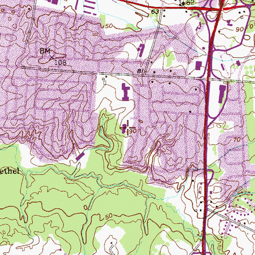 Topographic Map of Walter M Schirra Elementary School, NJ