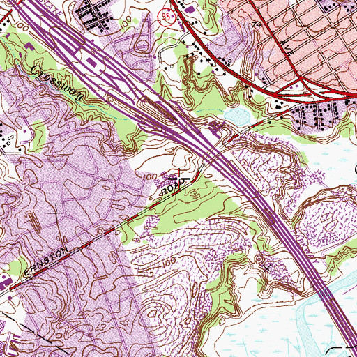 Topographic Map of Dwight D Eisenhower Elementary School, NJ