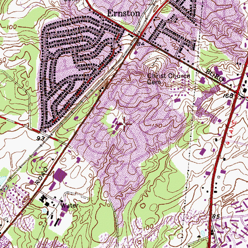 Topographic Map of Madison Park Elementary School, NJ