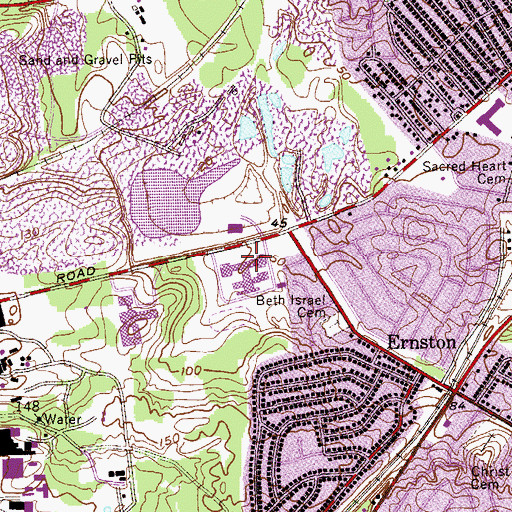 Topographic Map of War Memorial High School, NJ