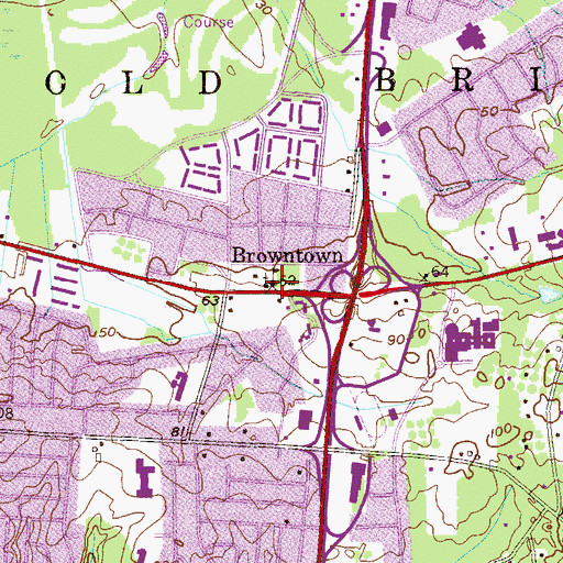 Topographic Map of Union Church, NJ