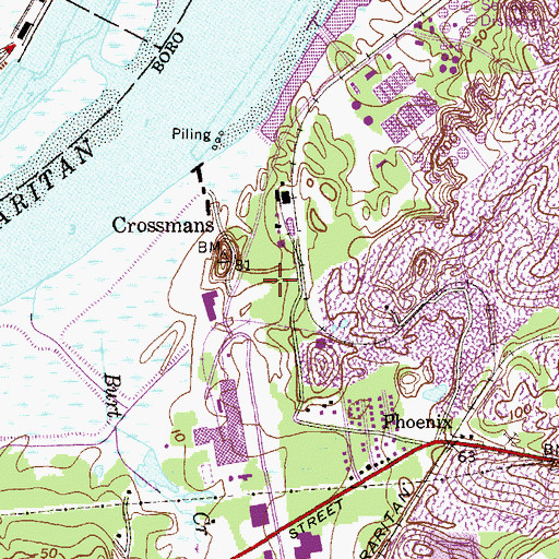 Topographic Map of Crossman Estate (historical), NJ