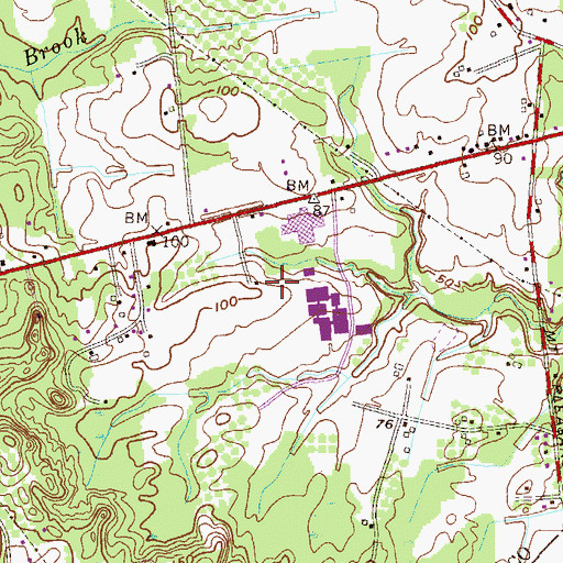 Topographic Map of George Newman Farm (historical), NJ