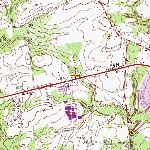 Topographic Map of Cedar Grove School (historical), NJ