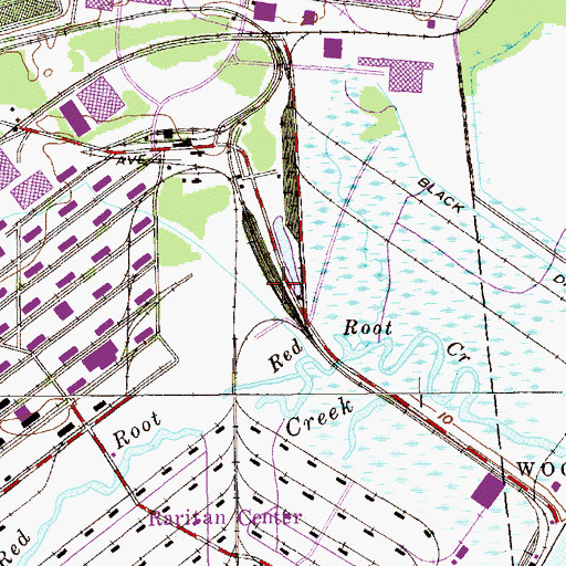 Topographic Map of Raritan Arsenal (historical), NJ