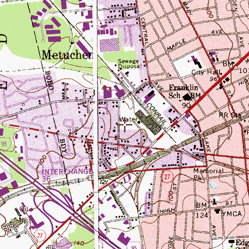 Topographic Map of New Hope Baptist Church, NJ