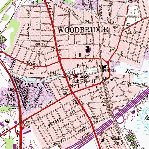 Topographic Map of Congregation Adath Israel, NJ