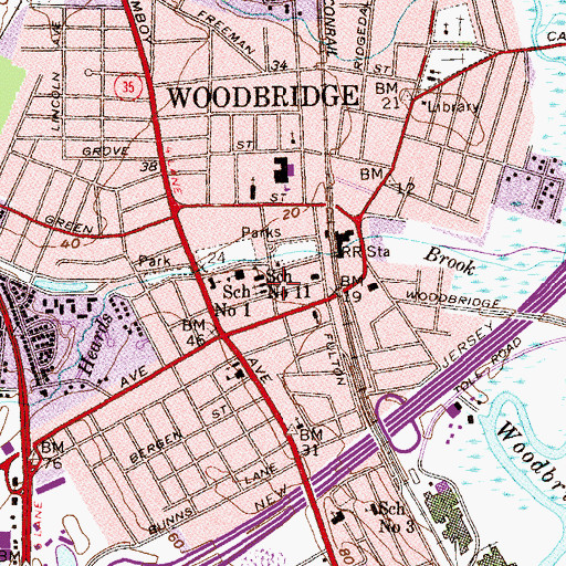 Topographic Map of Hungarian Reformed Church, NJ