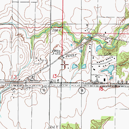 Topographic Map of Calvary Baptist Church, IL