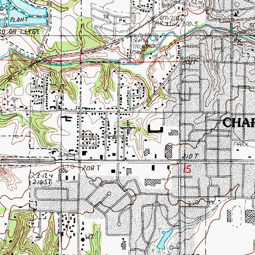 Topographic Map of First Church of God, IL