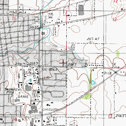 Topographic Map of Otterbein United Methodist Church, IL