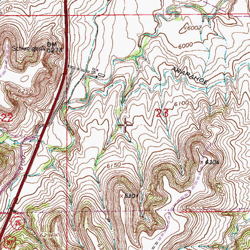 Topographic Map of Pavilion Heliport, CO
