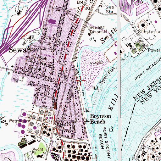 Topographic Map of Saint John's Episcopal Church, NJ