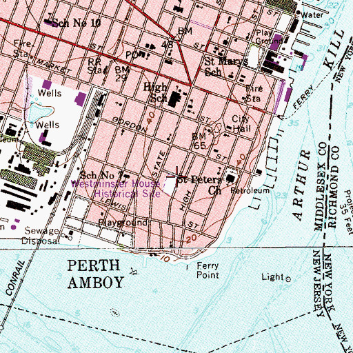 Topographic Map of Westminster House Historical Site, NJ