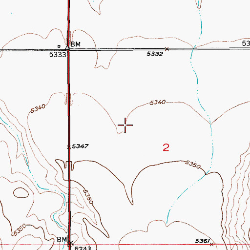Topographic Map of Yoder Airstrip, CO
