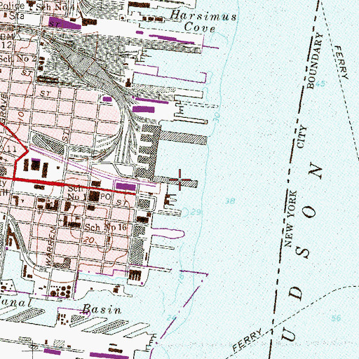 Topographic Map of Pier D, NJ