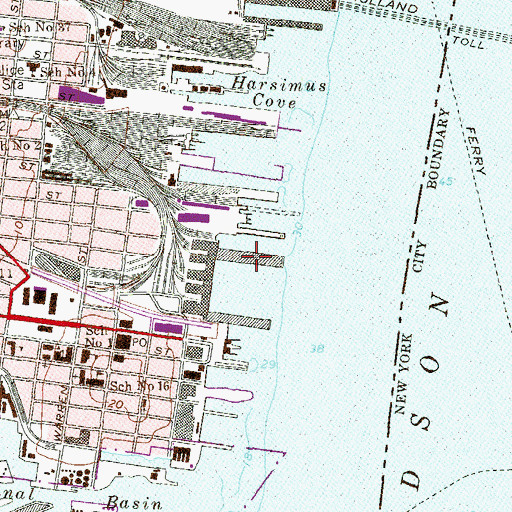 Topographic Map of Pier F, NJ