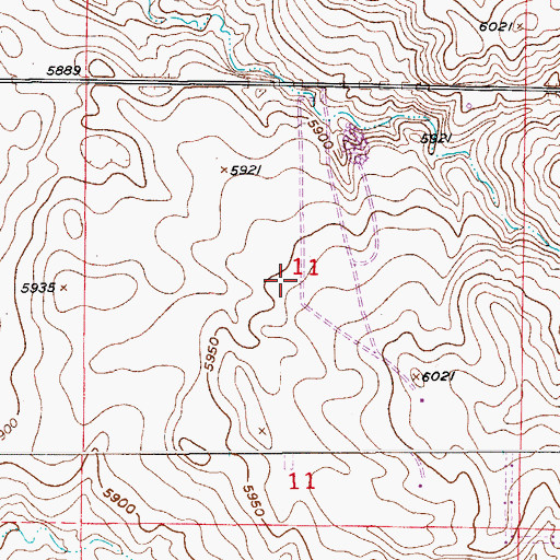 Topographic Map of Harrington Ranch Airport, CO