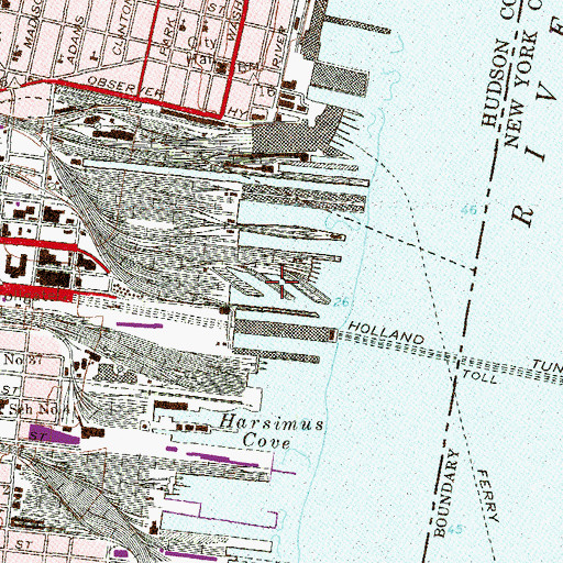 Topographic Map of Pier 8, NJ