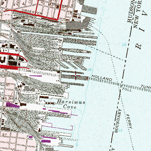 Topographic Map of Pier 9, NJ