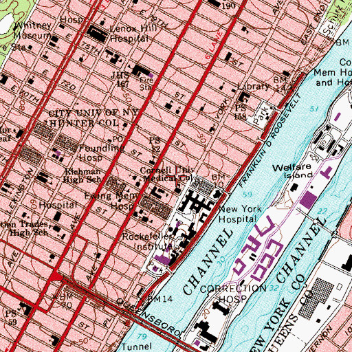 Topographic Map of Lasdon House, NY