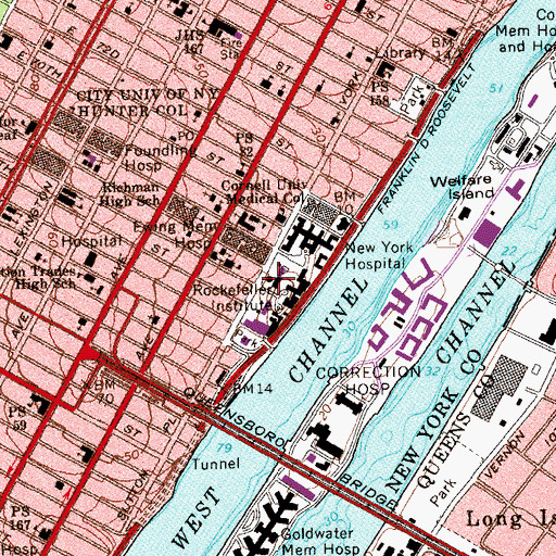 Topographic Map of Caspary Auditorium, NY