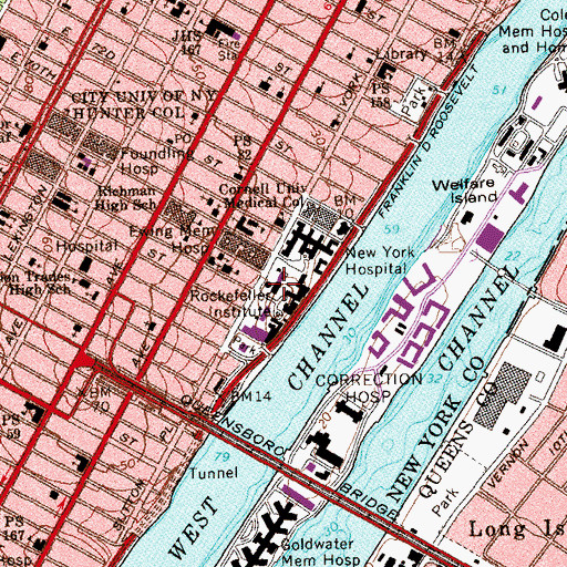 Topographic Map of Caspary Hall, NY