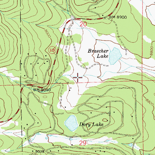Topographic Map of Athanasiou Valley Airport, CO