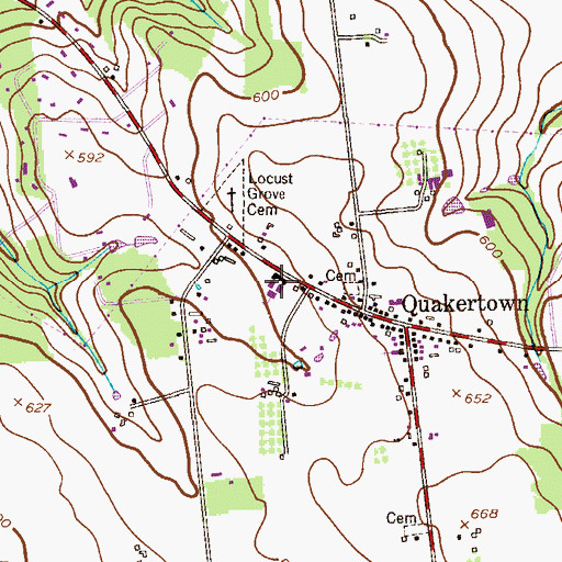 Topographic Map of Franklin Township Elementary School, NJ