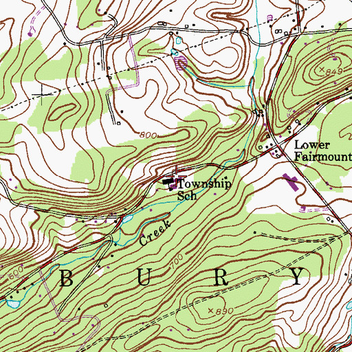 Topographic Map of Sawmill Elementary School, NJ