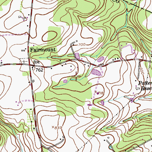Topographic Map of Fox Hill Spring, NJ