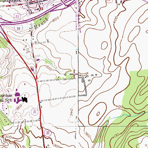 Topographic Map of Grobells Farm, NJ