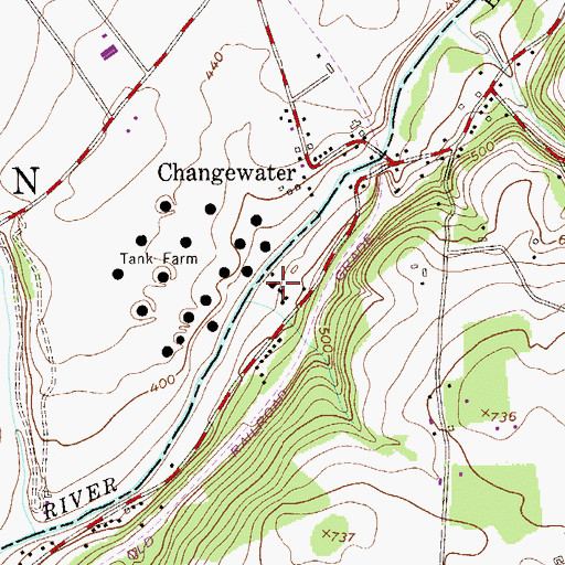 Topographic Map of Tidewater Oil Pump Station, NJ