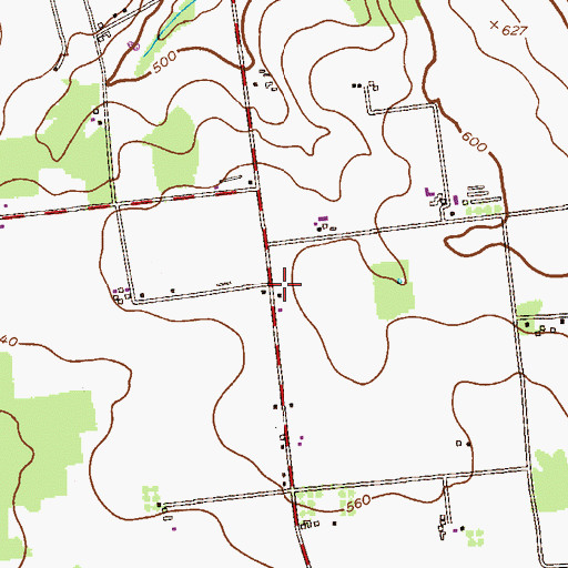 Topographic Map of Oakgrove Grange Hall, NJ