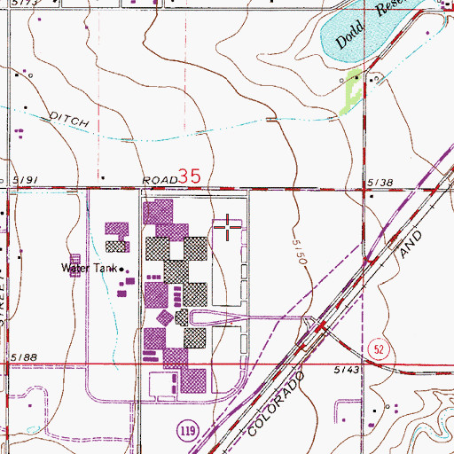 Topographic Map of IBM Plant Site Heliport, CO