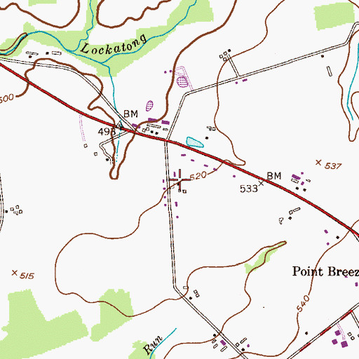 Topographic Map of Independence School (historical), NJ