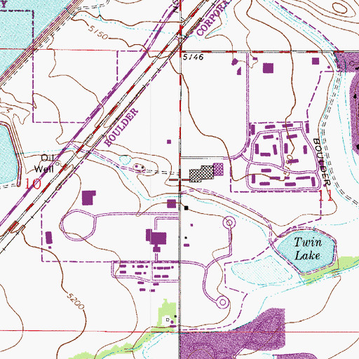 Topographic Map of IBM Building 910 Heliport, CO