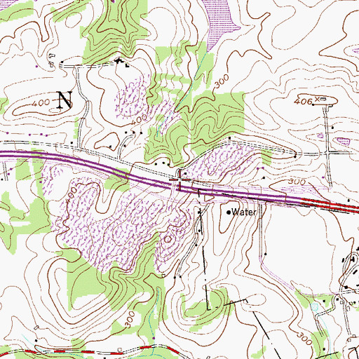 Topographic Map of Interchange 13, NJ