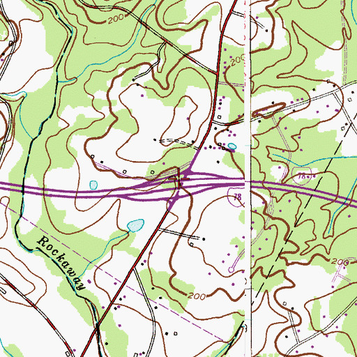 Topographic Map of Interchange 24, NJ